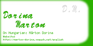 dorina marton business card